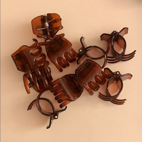 Accessories | 1 Pack Brown Claw Clips | Poshmark